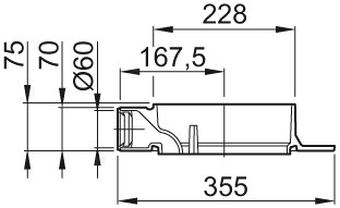 ACO Zwischenstück für DN 100 mit Anstrich