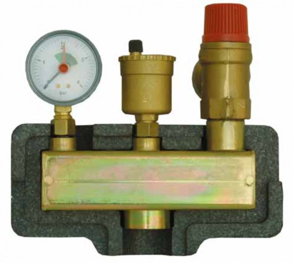 PAW Kessel Sich Grp DN 32 <350kW SV11/4" x 11/2", 3 bar Mano 0-4 bar Entlüft, Iso