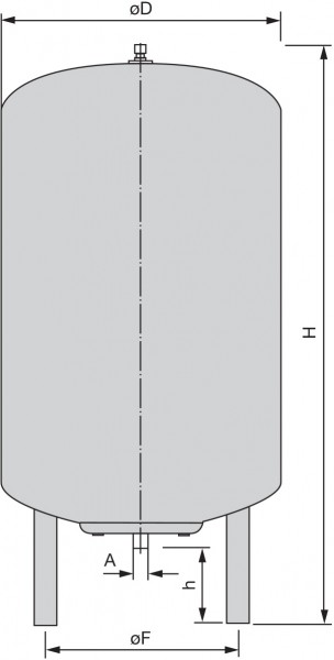 Wilo Membrandruckbehälter Typ DE PN 10 100DE 1"