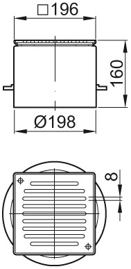 ACO Aufsatzstück ES K 3, verschraubt