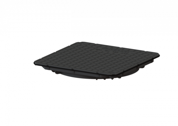 KESSEL Abdeckplatte schwarz, tagwasserdicht, 384x384 mm