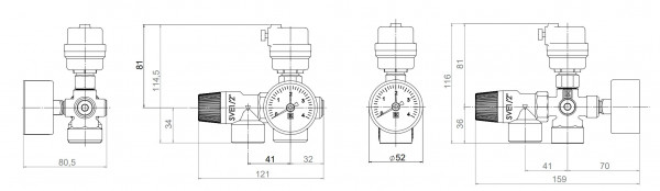 LK Armatur LK 924 Sicherheitsgruppe Rp3/4 3bar SE