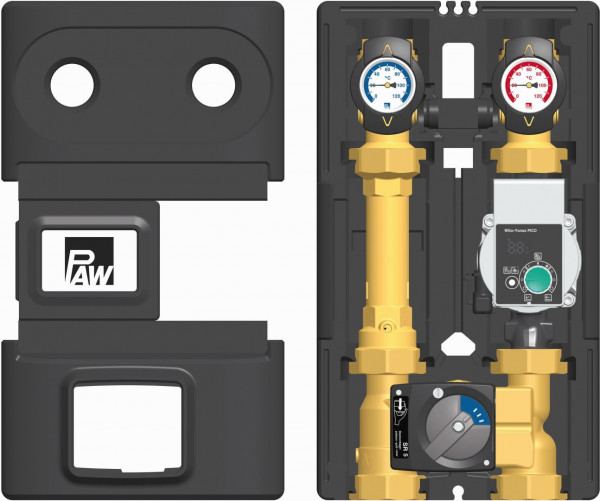 PAW HeatBloC K34 DN 32 3-Wege Bypass Mischer Motor SR5 Wilo Yonos
