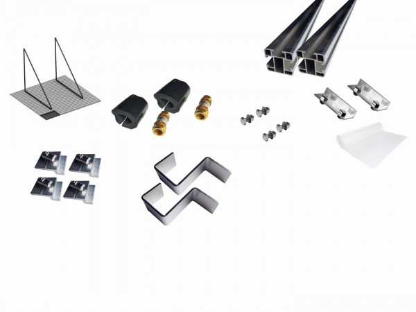 Thermic Energy Montagepaket 1er Erweiterung FK253 Flachdachaufständerung 45Grad senkrecht