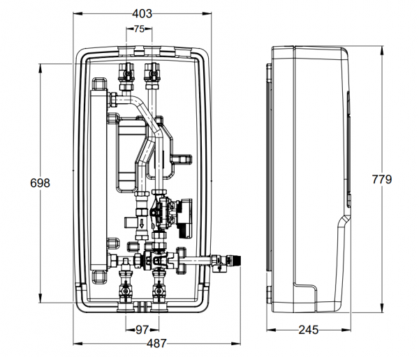 LK Armatur LK 250 Trinkwasserstation 12-28L IG mit Pumpe und Wärmetauscher