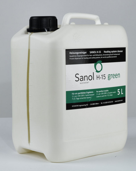 ELYSATOR SANOL H-15 green, alkalisches Reinigungsmittel für Heiz-/Kühlsysteme