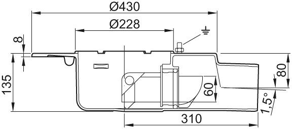 ACO Bodenablauf Wal Selecta DN 100 o GV m Klebeflansch weiß epoxiert