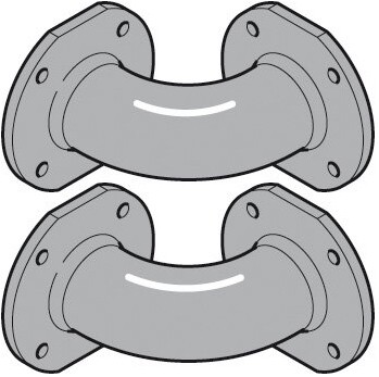 Junkers Bosch Bogen 2 er Set, 90Grad 2 1/2"