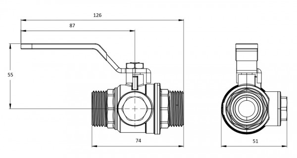 LK Armatur LK 522 Filterkugelhahn G3/4 Kvs 5,0