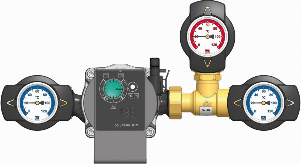 PAW RL Hochhaltg RHT DN 20 Therm Ventil 60 C 3/4" IG Wilo Yonos PICO 15/1-6