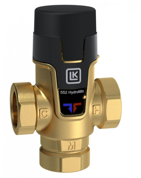 LK Armatur LK 552 symmetrischer Brauchwassermischer Rp1 35-65 Grad C Kvs 3,5