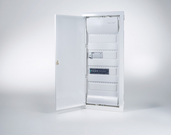 EMPUR EMPUR Geniax Elektro-Komplettverteiler 4-Reihen, mit Netzteil 4,2 A, AP-Schrank