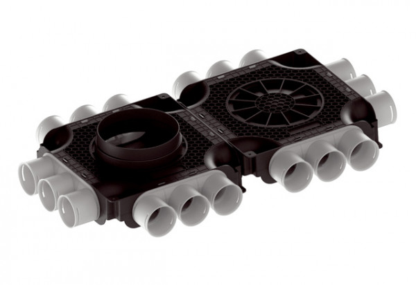 MAICO Luftverteiler doppelt MA-FDV18-63 18 Anschlüsse DN 63