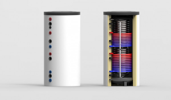 Thermic Energy Hygienespeicher HS-2W 1000 slim 1 WT, Edelstahlwellrohr, EEK C, silber