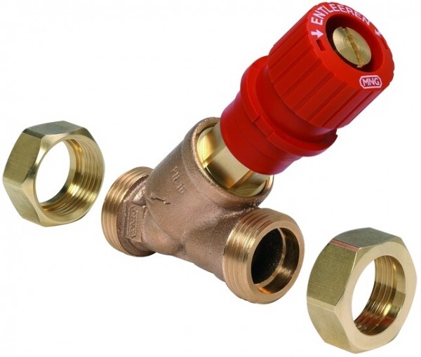 Honeywell Strangabsperrventil Kombi 3+ Außengewinde, Rotguss DN 15