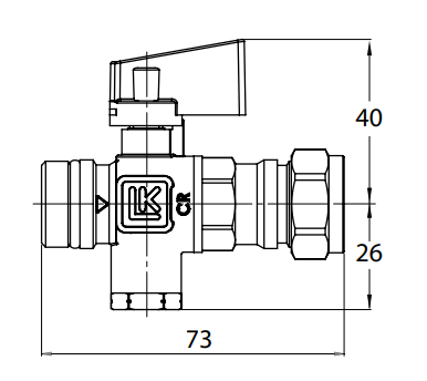 LK Armatur LK 538 Befüllungsventil EA G1/2 15mm Kvs 2,7