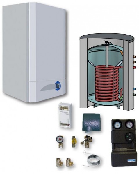 INTERDOMO Gas Brennwert Paket BS 180 MK 15 kW