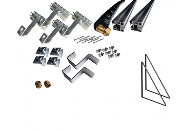 Thermic Energy Montagepaket 1er Grundset für FK253 waagrecht DH 45Grad