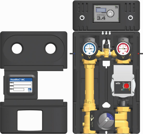 PAW HeatBloC MC43 DN25 3Weg Byp H Misch Mcom 3.4 Mot.SR10 Yonos PARA-RSTG 25/7.5
