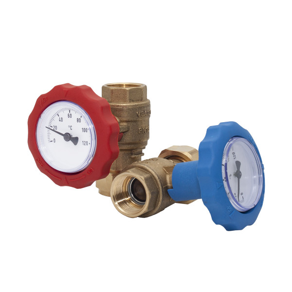 ESBE Pumpengr. Ersatz GSP933 3/4" Kugelhahn- Set m. Thermom. DN20