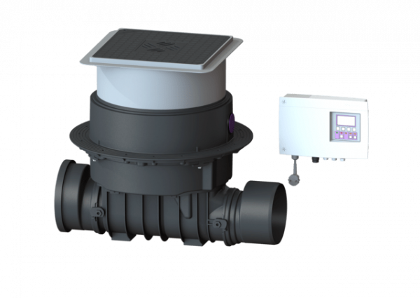 KESSEL Rückstaupumpanlage Pumpfix F DN 200, Bodenplatte, schwarz