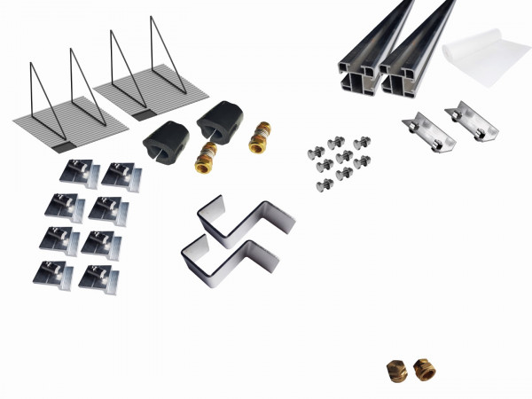 Thermic Energy Montagepaket 2er Erweiterung FK253 Flachdachaufständerung 45Grad senkrecht