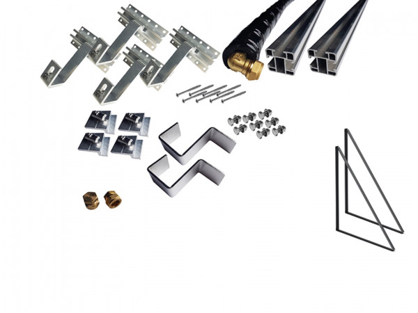 Thermic Energy Montagepaket 1er Grundset für FK253 waagrecht DH 15Grad