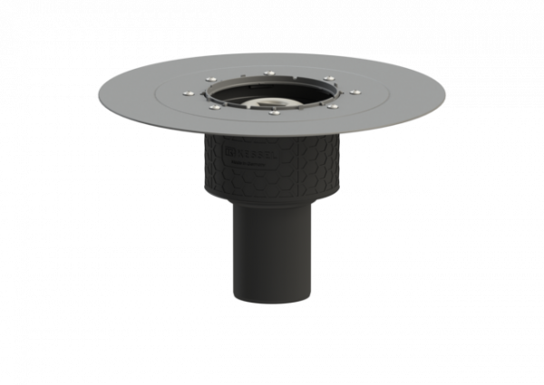 KESSEL Grundkörper Ecoguss Klebeflansch, DN 70, Auslauf senkrecht