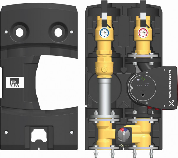 PAW HeatBloC K32 DN 50 3-Wege H-Mischer F PN 6 Motor SR10 GF MAGNA1 50-120F