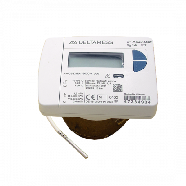 DELTAMESS Wärmezähler WM-Koax 2" smart OMS qp 1,5 Temperaturfühler 5,0 mm