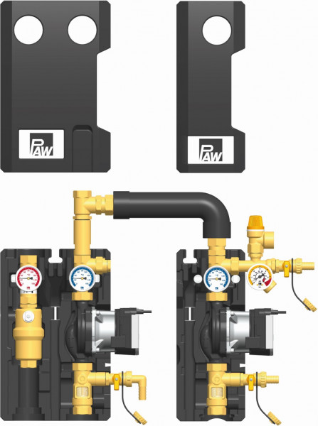 PAW SolarBloC midi 2S 3-Strang, 2x Flowmeter 2x Wilo Para ST 15/7