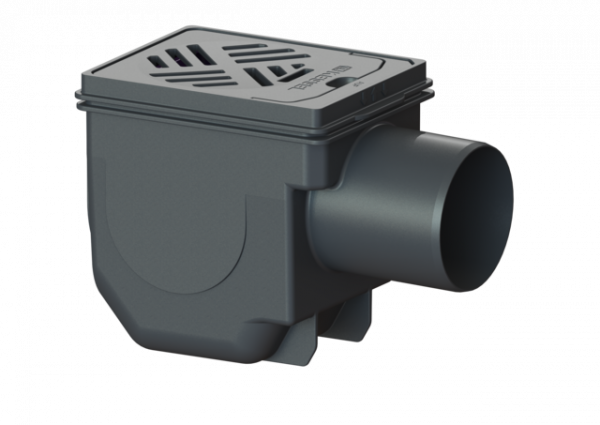 KESSEL Kellerablauf Drehfix DN 100, Rost schwarz, Typ 5