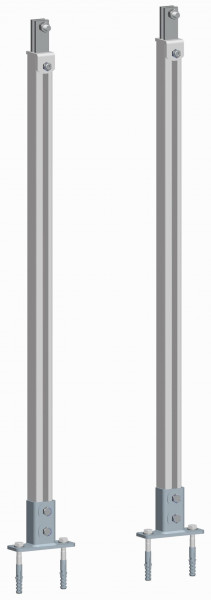 PAW Bodenkonsolen, 2 Stück MV DN 40+ DN 50 Profil 1.050 mm Befestigungsmat