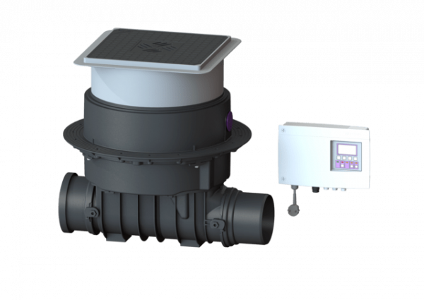 KESSEL Rückstaupumpanlage Pumpfix F DN 150, Bodenplatte, schwarz