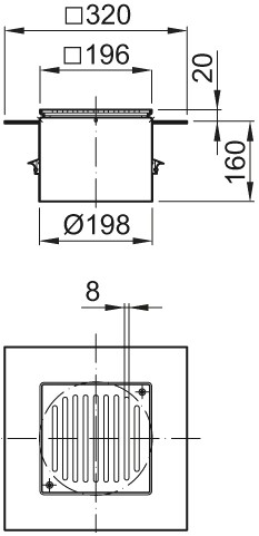 ACO Aufsatzstück AV Variant ES K 3 versc Rutschhemmung Klasse C