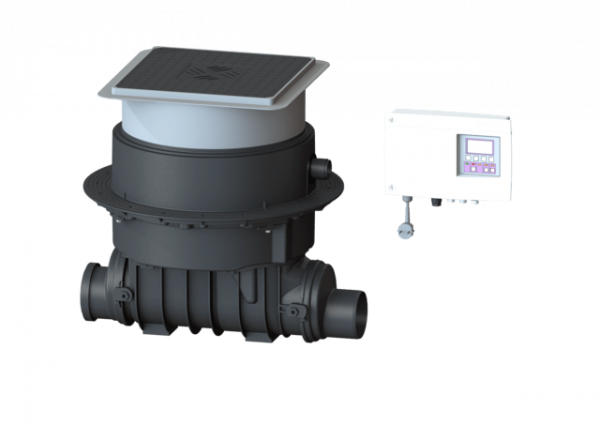 KESSEL Rückstauhebeanlage Ecolift DN 100, Bodenplatte, schwarz