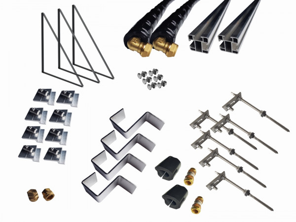 Thermic Energy Montagepaket 2er Grundset für FK253 Stockschrauben 45Grad