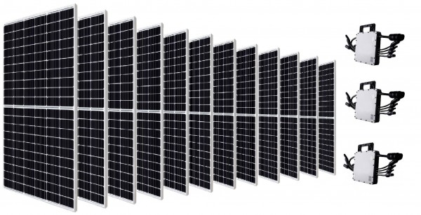 Canadian Solar Balkonkraftwerk PV-Anlage 3900 W inkl. Wechselrichter 3x HM-1200