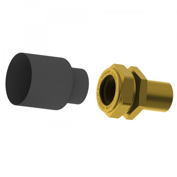 Solarpipe-Schnellkupplungsset DN16 metallisch dichtend mit Rohrstutzen 22mm
