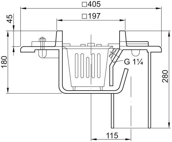 ACO Bodenablauf DN 100 90Grad M125 weiß epoxiert o Rost weiß