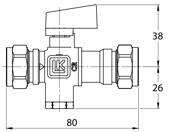 LK Armatur LK 538 Befüllungsventil EA 15mm Kvs 2,7