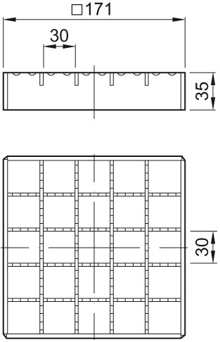 ACO Gitterrost ES M 125 rutschhemmend 171x171mm