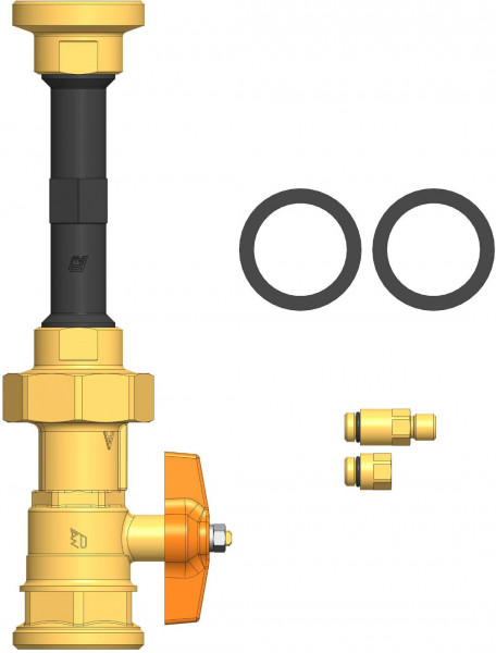 PAW Einbaustr für Wärmmng Zähl direkte Heizkreise DN 32 SKB im Kugelhahn, V2017