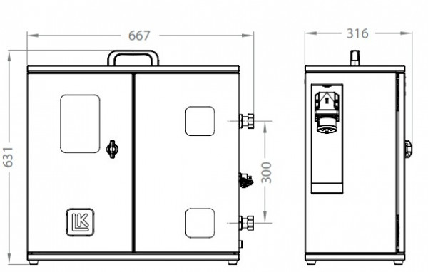 LK Armatur LK 450 mobile Bauheizung 230V 3kW Koffer M