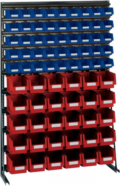 Vario-Regal V12B mit 75 PLK-Kästen bl/rot