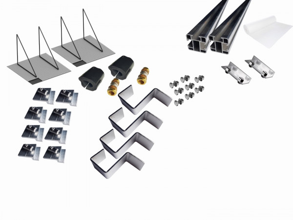 Thermic Energy Montagepaket 2er Erweiterung FK253 Flachdachaufständerung 20Grad senkrecht