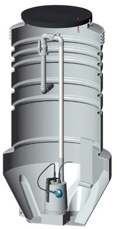 Grundfos Pumpenschacht Einzel PUST 06.25.S 600mm Höhe 2,5 m