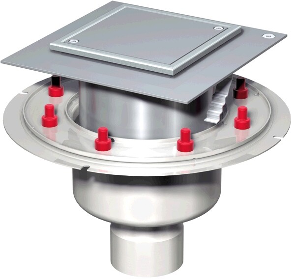 ACO Reinigungsverschluss FINOR CR 2 tlg. Edelstahl, M 125 DN 150