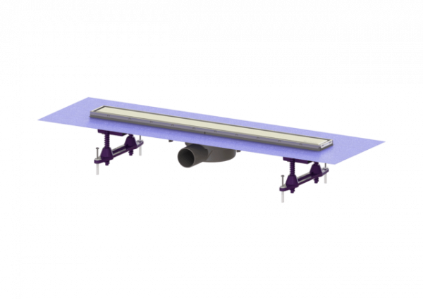 KESSEL Duschrinne Linearis Compact L: 650 mm, DN 50, WaD, V2A Abdeck., K 3