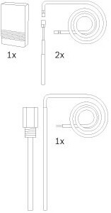Junkers Bosch Fühlerset 2 f Kunststoffrohr u Stahlrohr Installat